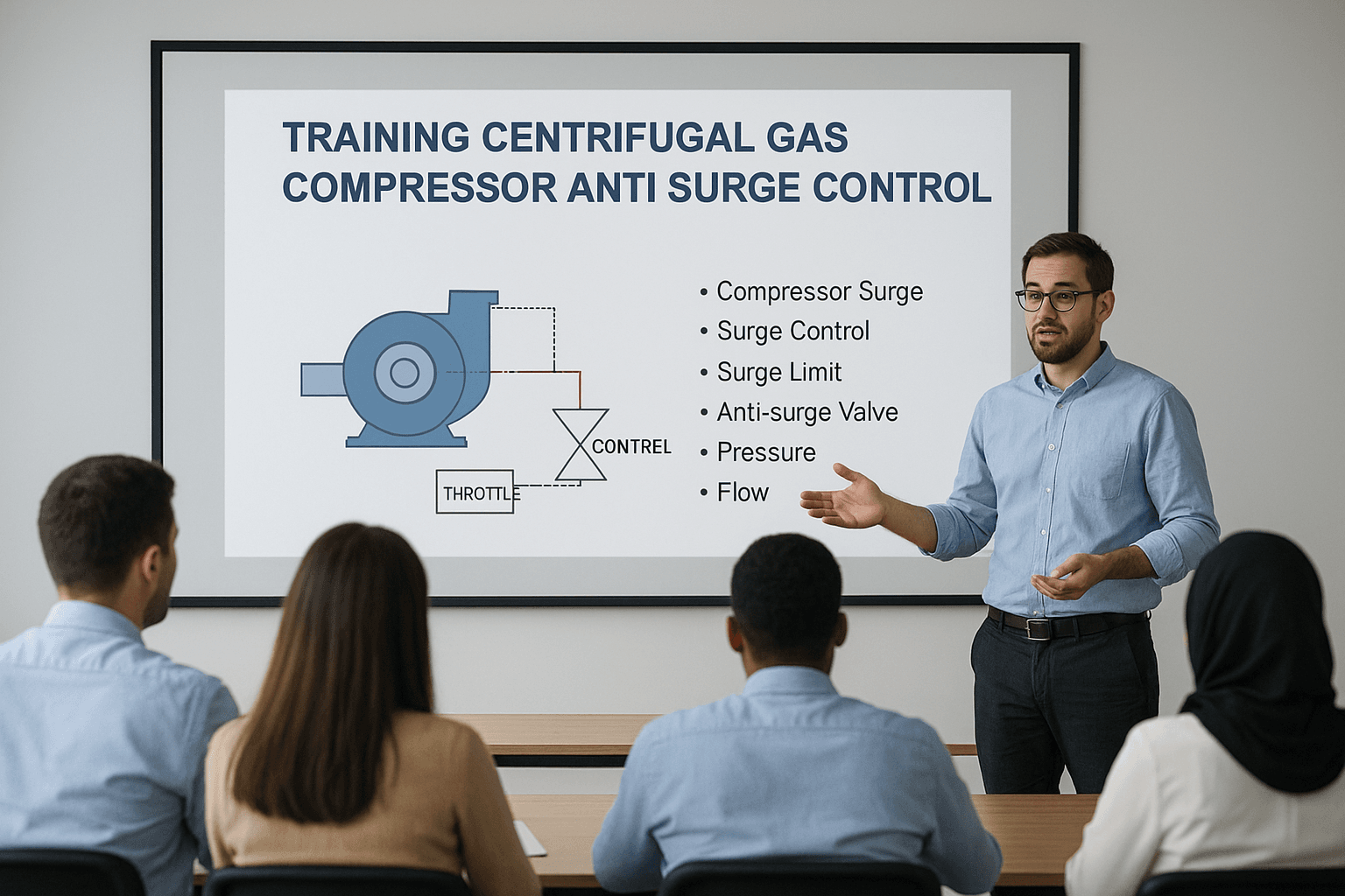Training Centrifugal Gas Compressor Anti Surge Control