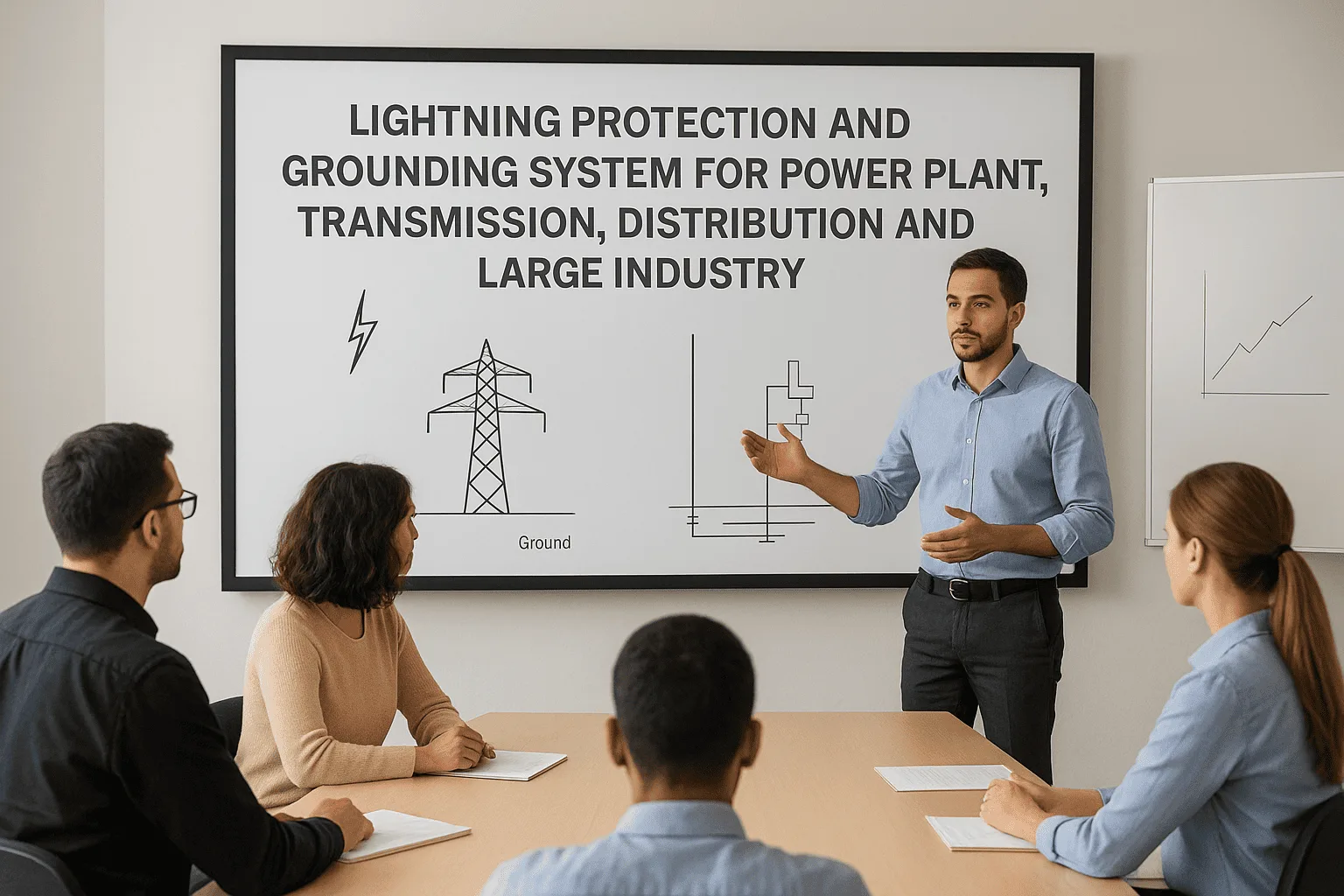 Training Lightning Protection & Grounding System For Power Plant